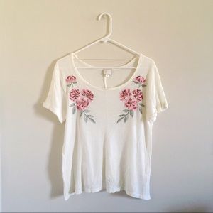 (NWOT) Anthropologie Embroidered Top